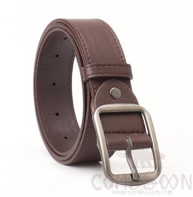 PU Belt，High Quality PU+ Alloy Buckle，Brown，L103*W3cm