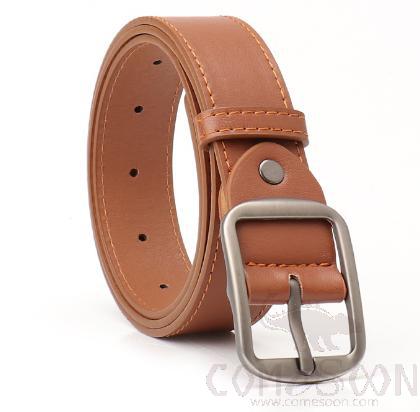 PU Belt，High Quality PU+ Alloy Buckle，Camel，L103*W3cm