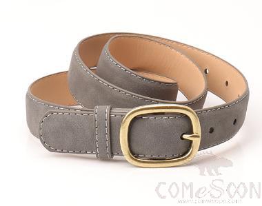 PU Belt，High Quality PU+ Alloy Buckle，Φark Gray，L104*W2.8cm