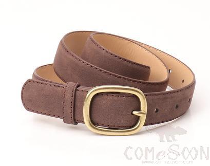 PU Belt，High Quality PU+ Alloy Buckle，Brown，L104*W2.8cm