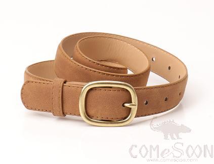 PU Belt，High Quality PU+ Alloy Buckle，Camel Color，L104*W2.8cm