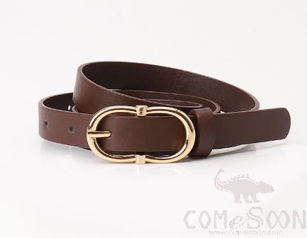 PU Belt，High Quality PU+ Alloy Buckle，Brown，L103*W1.8cm