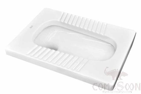 Square Squatting Toilet (With Cistern) (Big Eye) Cistern Needs To Be Equipped Separately, Ceramic, L620*W456*H295mm, White, Grade A (American Standard)