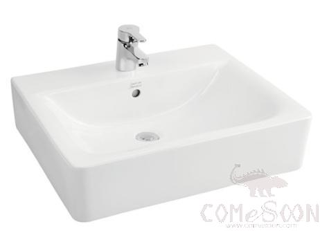 Square Basin 550mm (Single Hole), Ceramic, 550*460*180mm, White, Class A (American Standard)