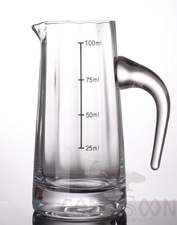 BAER Straight-Sided, Straight-Bodied, 7-Character Handle Decanter, 100ml, Overall Height: 9.8cm