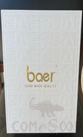 BAER Gold Ribbon Wine Glasses In Gift Box, 350ml, 23cm High