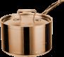 Single Handle Polished Tall Tri-Ply Steel Pot, 201/430 SS + Aluminum + 304 SS, Φ220×H135mm