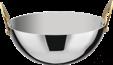 Triple Steel Glossy Straight Ear Snack Bowl, 201/430 SS + Aluminum + 304 SS, Φ200xH77mm