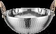 Triple Steel Roman Straight Ear Hammered Print Snack Bowl, 201/430 SS + Aluminum + 304 SS, Φ260xH100mm