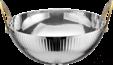 Triple Steel Roman Straight Ear Vertical Snack Bowl, 201/430 SS + Aluminum + 304 SS, Φ100xH40mm