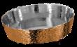 Triple Steel Rose Gold Modern Food Plate, 201/430 SS + Aluminum + 304 SS, Φ200x45mm