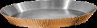 Rose Gold Roman Slant Seafood Plate, 201/430 SS + Aluminum + 304 SS, Φ300x30mm