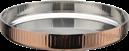 Roman Straight Rose Gold Food Plate, 201/435 SS + Aluminum + 354 SS, Φ260x35mm