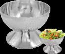 Triple Steel Hammer Stamped Food Bowl, 201/430 SS + Aluminum + 304 SS, Mouth φ260, Bowl Bottom φ230