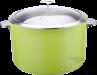 Triple Steel Green Warming Stock Pot (Glass Lid), 201/430 SS + Aluminum + 304 SS, Φ320×H250mm