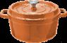 Orange Round Enameled Pot, Cast Iron, (26cm) Outer Diameter 27cm Inner Diameter 26cm Height 12cm