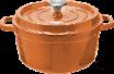 Orange Round Enameled Pot, Cast Iron, (30cm) Outer Diameter 31cm Inner Diameter 30cm Height 12.5cm