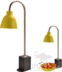 Wood Grain Square Seat Yellow Steel Marquise Gilded Warm Vegetable Lamp, 220V/250W, 420x205x925mm