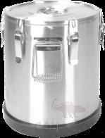 Double Encrypted Stainless Steel Insulated Bucket with Silicone Base 50L, 304 SS, Ø430xH440mm(Ø400xH400mm)