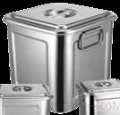 Square Soup Bucket 50L, 201 SS, 240*240mm