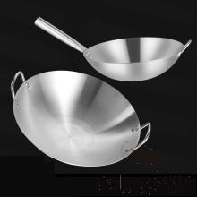 Single Handle Stainless Steel Wok, D32cm