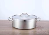 04 Hotpot with Bunched Edges (Clear) + Composite Bottom Steel Lid, 201 SS, Ø28cm