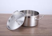 04 Small Hot Pot with Two Ears (Clear Soup) + Single Bottom Steel Lid, 201 SS, Ø18cm