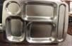 Large 5-compartment Fast Food Plate, 201 SS, Polished, 35.5*26.5*2.3cm