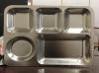 Small Round 5-compartment Fast Food Plate, 304 SS, Electrolytic, 31*25*2cm