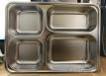 Chinese Deep 4-compartment Fast Food Plate, 201 SS, Electrolytic, 28*22*4cm
