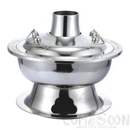 Chinese Charcoal Hot Pot, 304/201 SS, ∅32cm, Thickness 1.0mm