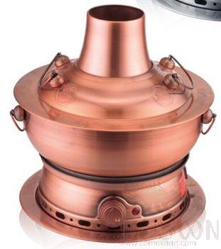 Charcoal and Electric Hot Pot, 304/201 SS, ∅30cm, Thickness 1.0mm
