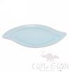 7&quot; Special Shaped Plate, Light Blue Green Spray Dots, MF, 177*159*20mm