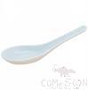 5.5&quot; Spoon, Light Blue Green Spray Dots, MF, 140*44*13mm