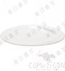 9.9&quot; Plate, Porcelain White, MF, L252*W167*H25mm