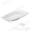 10.2&quot; Yacht Plate, Porcelain White, MF, L256*W152.3*H33.5mm