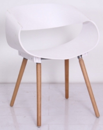 Chair, PP seat plate + sprayed iron frame + wooden legs
, 56*62*75cm