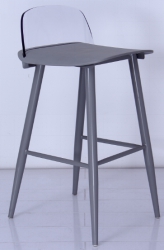 Chair, PP seat plate + PC backrest + sprayed iron legs
, 45*42*90.5*75cm