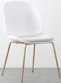 Chair, PP soft package seat board + electroplated iron legs
, L56*W47*H82*SH45cm