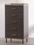 Cabinet, E1 MDF 18mm; oak leather, spray paint, solid wood handle, spray iron feet
, 40*60*108cm