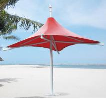 Outdoor Umbrella,5*5M,Steel Pipe Sprayed With White Paint