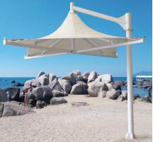 Outdoor Umbrella,4*4M,Steel Pipe Sprayed With White Paint