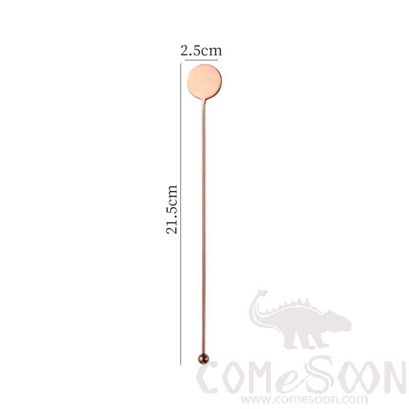 Stirring Rod，304 Stainless Steel，Rose Gold，L21.5*W2.5cm
