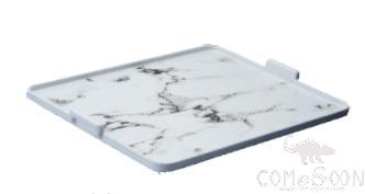 MA Rectangular Marble Patterned Dining Tray W/Handle, H401.2*T279.4*D28.5mm