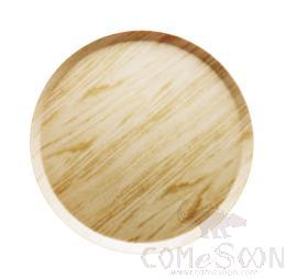 MA 12&quot; Melamine Wood Grain Deep Plate