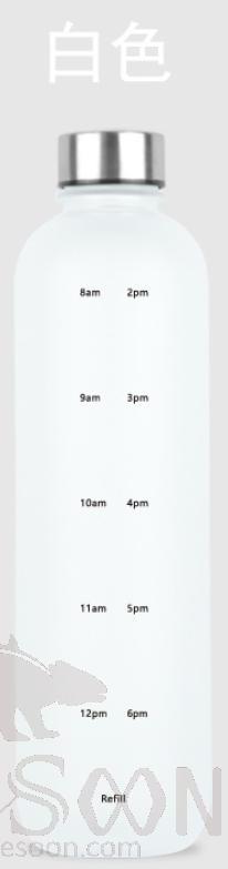 Palstic Water Bottle Matt White, 1000ml