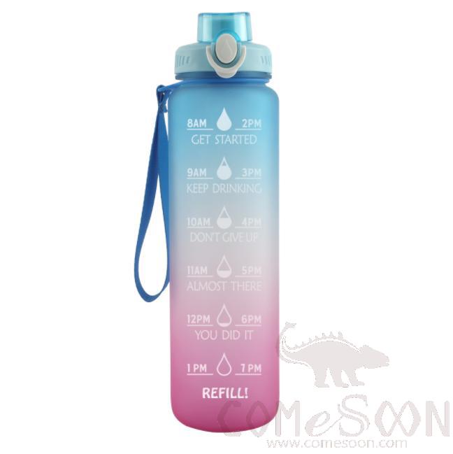 Palstic Water Bottle Blue Pink, 1000ml