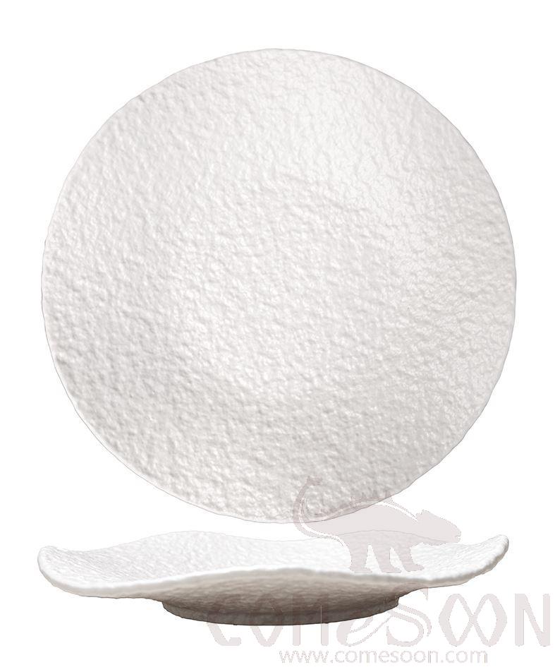 20118 Series 8&quot; Wave Dry Stir Fry Plate - Matt White