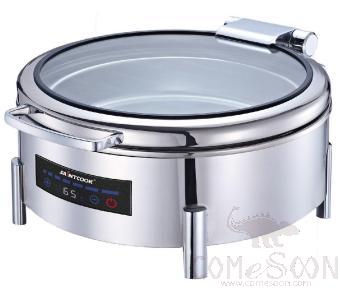Hydraulic Round Chafing Dish W/ Digital Display and Temperature Control (Tall Leg)