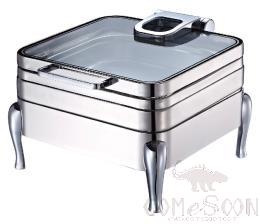 2/3 Square Viewable Hydraulic Chafing Dish(Tall Leg)